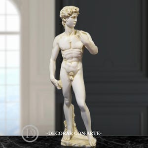 Michelangelo's David Statue. 62 cm (24.4 inches). Molded Marble. Renaissance Reproduction.