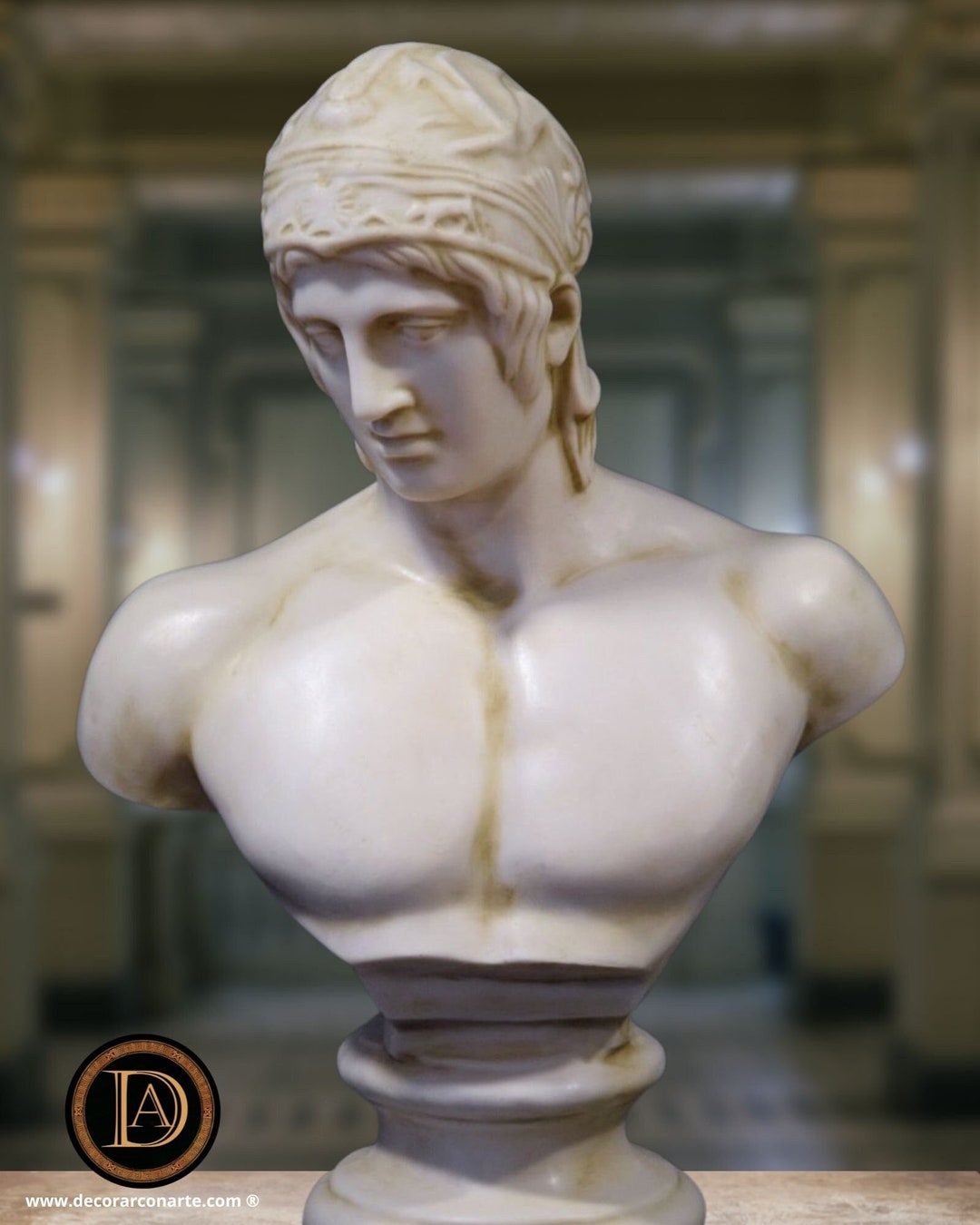 Bust of Ares Marble Finish. 18 X 13in. Handmade in Europe. Etsy