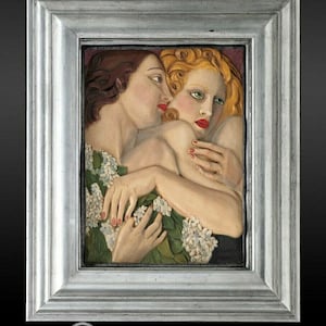 Spring.Tamara de Lempicka. Alabaster Relief, Art Deco. 80 cm (31.5 in).