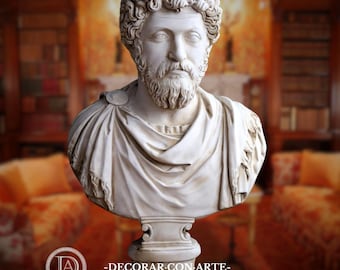 Marcus Aurelius of Ephesus. Bust. 86 cm (33.86 inches). Molded Marble Sculpture.