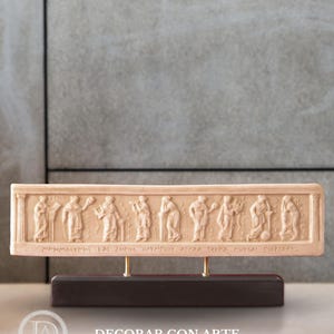 Handcrafted Marble Relief of the Muses - Spanish Art Reproduction