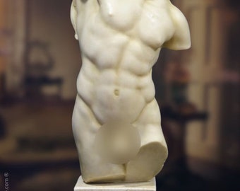 Hercules torso. 16.53in. Handmade in Europe.