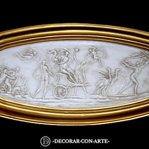 Triumph of Venus Relief Sculpture: Neoclassical Art, Golden Frame