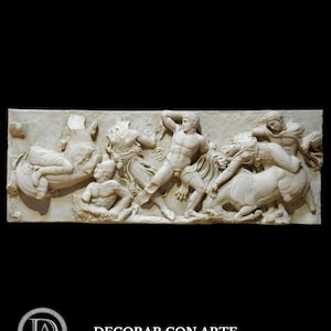 Temple of Apollo Epicurius Relief: Molded Marble Reproduction (177 x 64 cm)