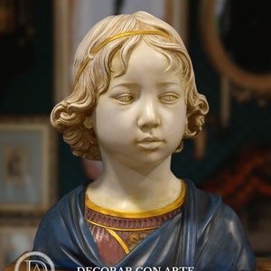 Figure of a young Renaissance boy. Color. 14.96in. Handmade in Europe.