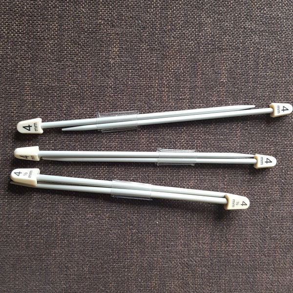 Inox 4mm 4,25mm kurze 17cm Metall Stricknadeln Nadeln Kinder stricken handgestrickt Kinderstricknadeln