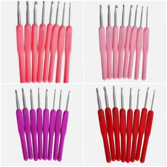 CHOOSE Ø 2.5 Mm 3 Mm 3.5 Mm 4 Mm 4.5 Mm 5 Mm 5.5 Mm 6 Mm Crochet Hook  Crochet Hook Hook Needles Hand Knitted Pink Pink Red Fuchsia Crochet Hook  Xx 