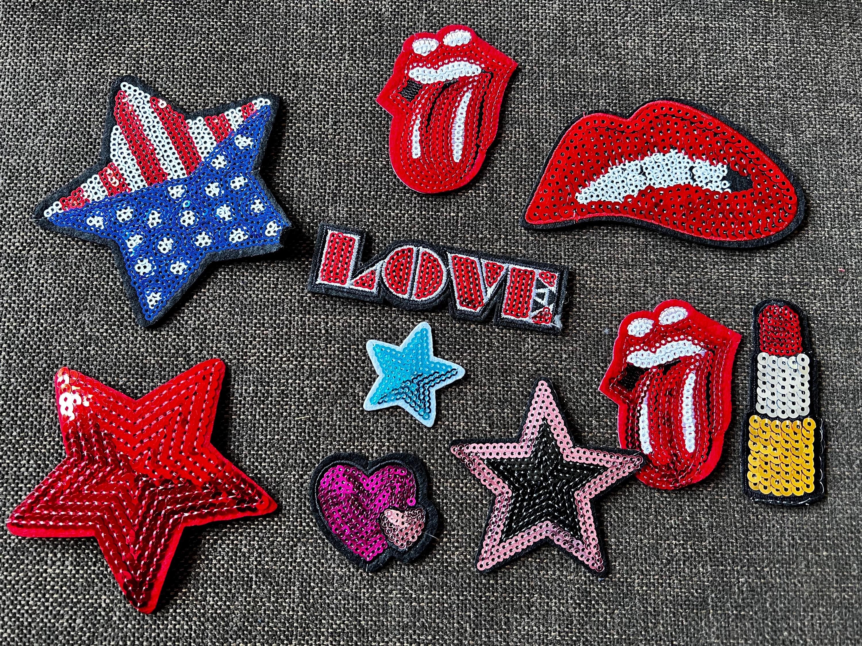 DIYEAH Pailletten-Stickerei-Aufnäher 4-teilig – Strass-Applikationen Mit Böser Blick-Motiv, 10x6 Cm, Zum Aufnähen Auf Kleidung Und Hüte
