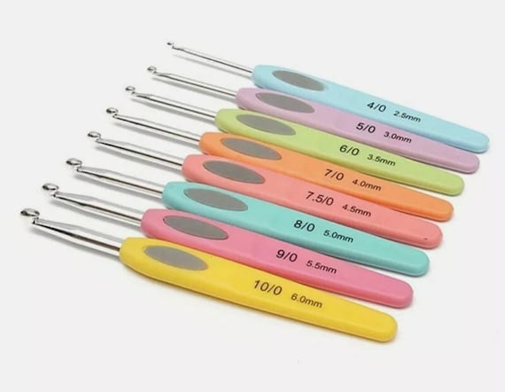 CHOOSE Crochet Hook Ø 2.5 Mm 3 Mm 3.5 Mm 4 Mm 4.5 Mm 5 Mm 5.5 Mm 6 Mm  Colorful Crochet Hook Crochet Pastel Pink Lilac Crochet Hook 