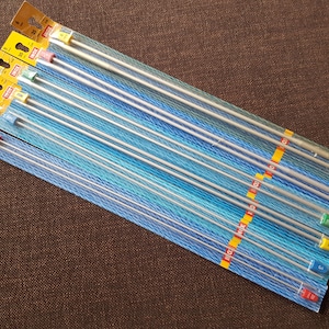 INOX 30cm + 35cm lange Stricknadeln Ø 2mm 3mm 3,5mm 4mm 5mm 6mm Metall Nadeln stricken handgestrickt