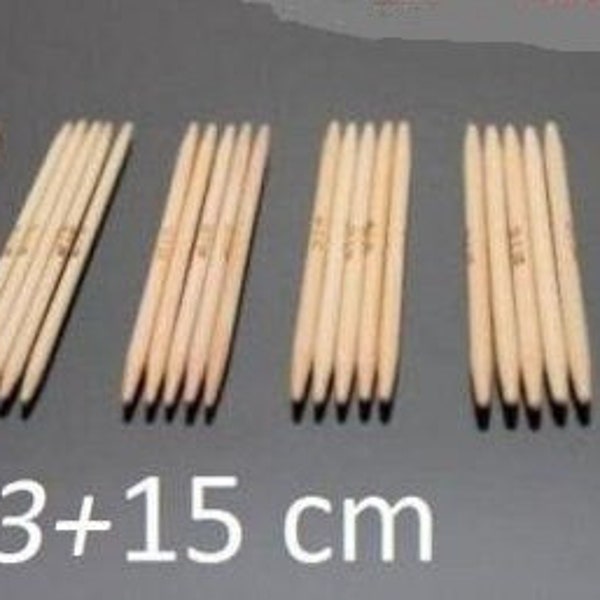 13cm + 15cm 2mm 2,25mm 2,5mm 2,75mm 3mm 3,25mm 3,5mm 3,75mm 4mm 4,5mm 5mm 6mm 6,5mm 8mm 9mm 10mm kurze Bambus Nadelspiel Nadeln Sockennadeln