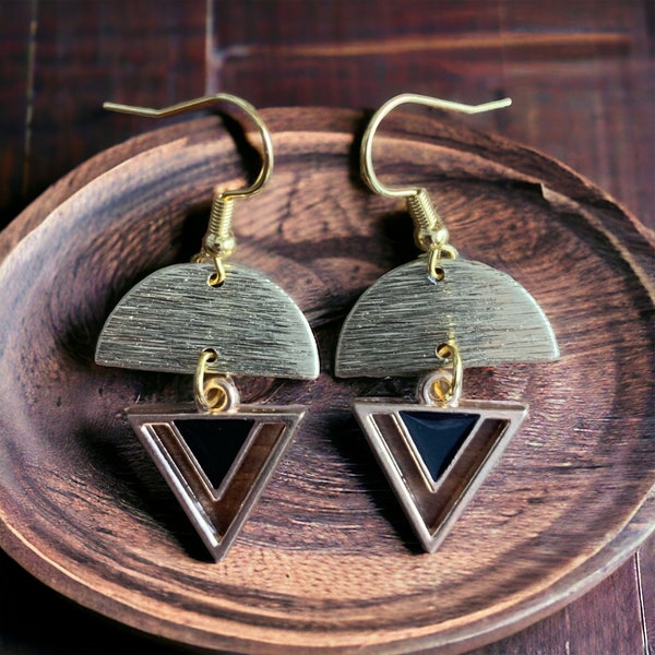 Geometric drop earrings, elegant triangle earrings, any occasion jewellery