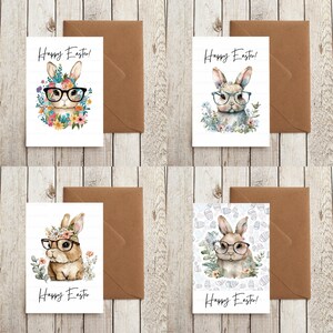 Jeu de cartes de Pâques Téléchargement numérique, Ensemble de cartes de Pâques imprimables, Cartes de Joyeuses Pâques, Cadeau de Pâques, Cartes de lapin de Pâques, Cartes de voeux de Pâques