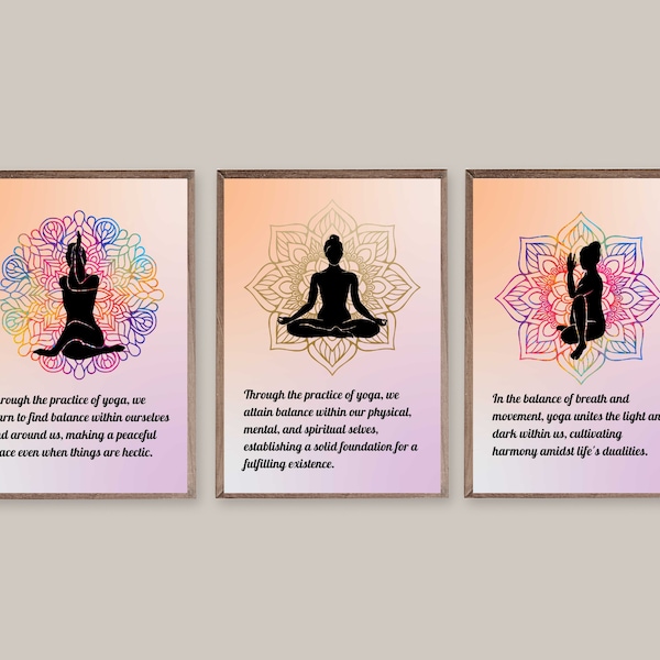 Yoga Wall Quotes Etsy