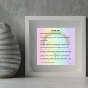 Rainbow Bridge Poem Digital Print - Pet Loss Memorial Print - Sympathy ...
