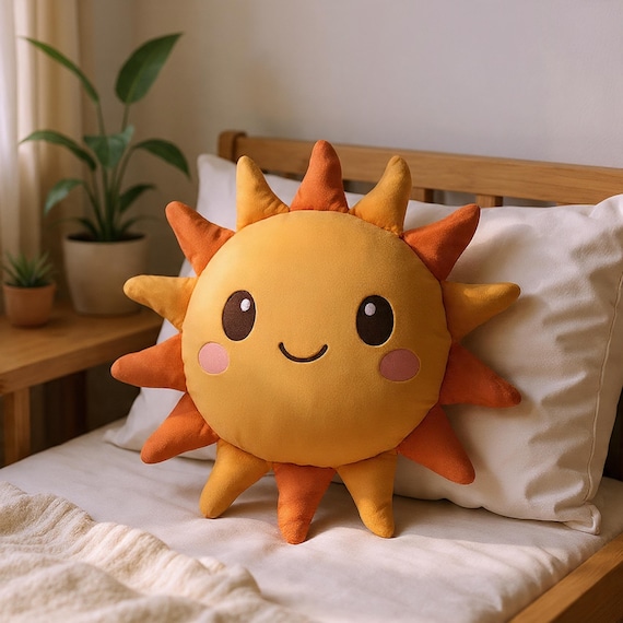 Sonne Kissen Kinderzimmer Dekor | Himmlische Kissenhülle für Babyzimmer