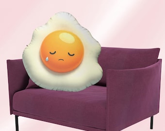 Almohada de peluche con forma de huevo Kawaii, cojín suave para la cama, almohada decorativa para la habitación, regalo para novia, almohada de peluche acogedora.