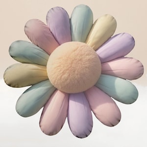 3D Daisy Pillow | Kawaii Flower Cushion | Aesthetic Plush Decor | Cottagecore Room Pillow | Soft Floor Cushion | Gift for Her
