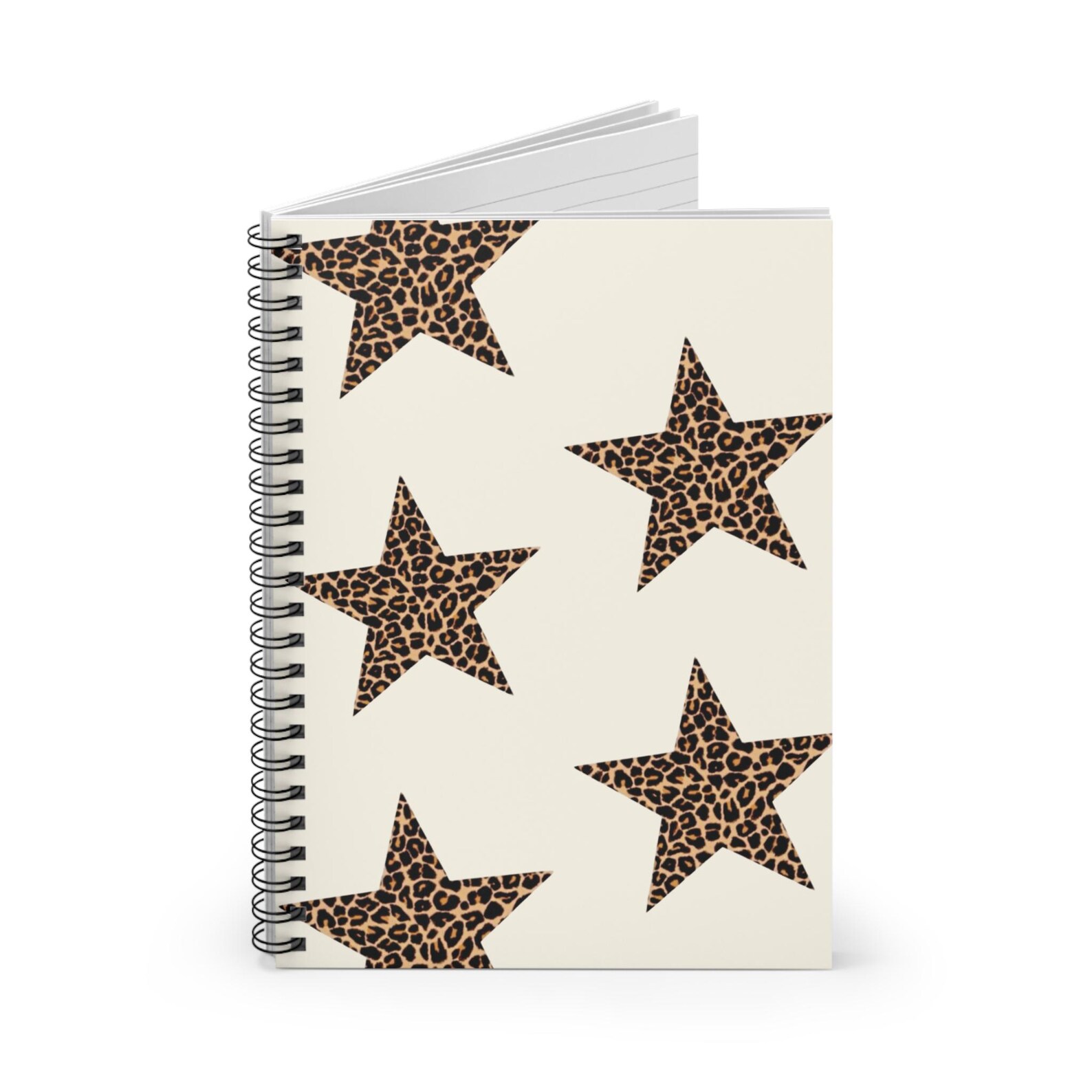 Trendy Leopard Star Spiral Notebook - Ruled Line - Etsy