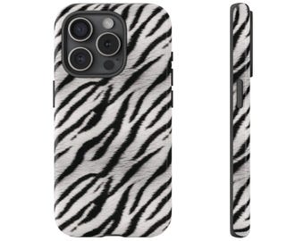Tiger Print Phone Case for iPhone 17 16 15 14 13 12 11, Samsung Galaxy and Google Pixel