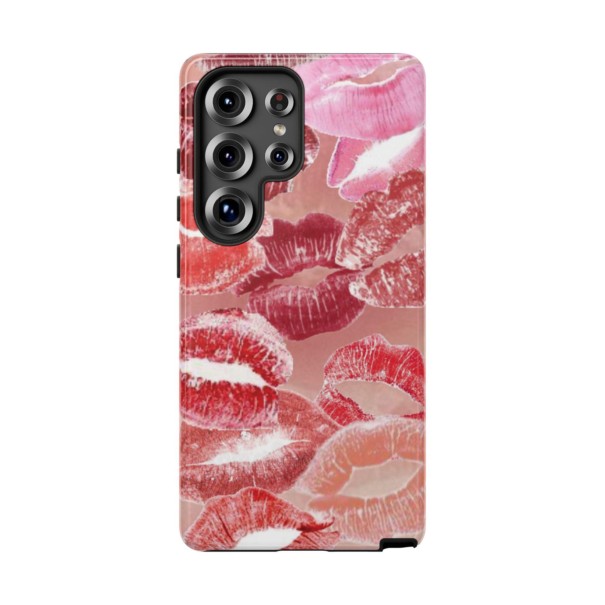 キスマーク スマホケース レッドリップ キス リップスティック タフ