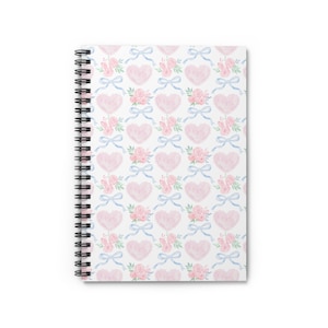 Heart Bow Spiral Notebook - Ruled Line