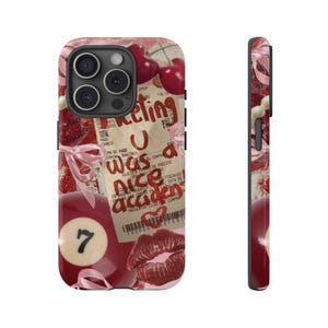 Cherry 7 ball Collage Phone Case Aesthetic Tough Phone Case for iPhone 16 15 14 13 12 11 Pro Max Plus, Samsung Galaxy