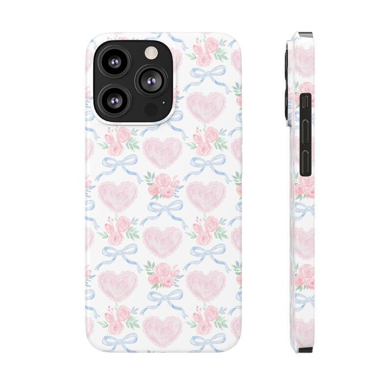 Heart Bow Phone Case Preppy Phone Case Slim Phone Case for for iPhone 7 8 Plus XR Xs Max 11 12 13 14 15 Pro Max Mini image 8