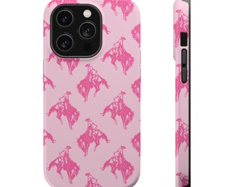 Y2K Aesthetic Retro Western Pink Cowgirl MagSafe Tough Case for iPhone 13 14 15 16 17 Pro Max Mini Plus
