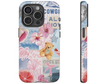 Etui na telefon Coastal Cowgirl Teddy Bear Letnie etui na telefon iPhone 16 15 14 13 12 11 Samsung Galaxy Google Pixel