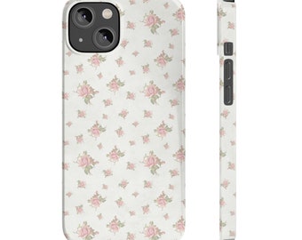 Funda para teléfono con estampado floral, estética vintage, diseño de flores de primavera, funda delgada para iPhone 7 8 Plus XR Xs Max 11 12 13 14 15 Pro Max Mini