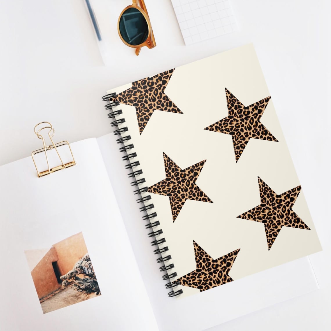 Trendy Leopard Star Spiral Notebook - Ruled Line - Etsy