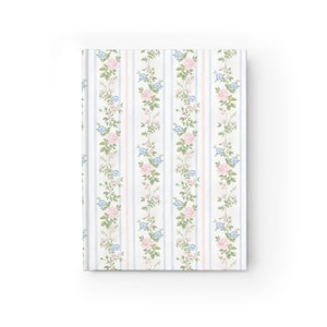 Shabby Chic rosa blaues Journal - Linierte Linie