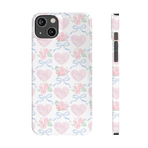 Heart Bow Phone Case Preppy Phone Case Slim Phone Case for for iPhone 7 8 Plus XR Xs Max 11 12 13 14 15 Pro Max Mini image 10