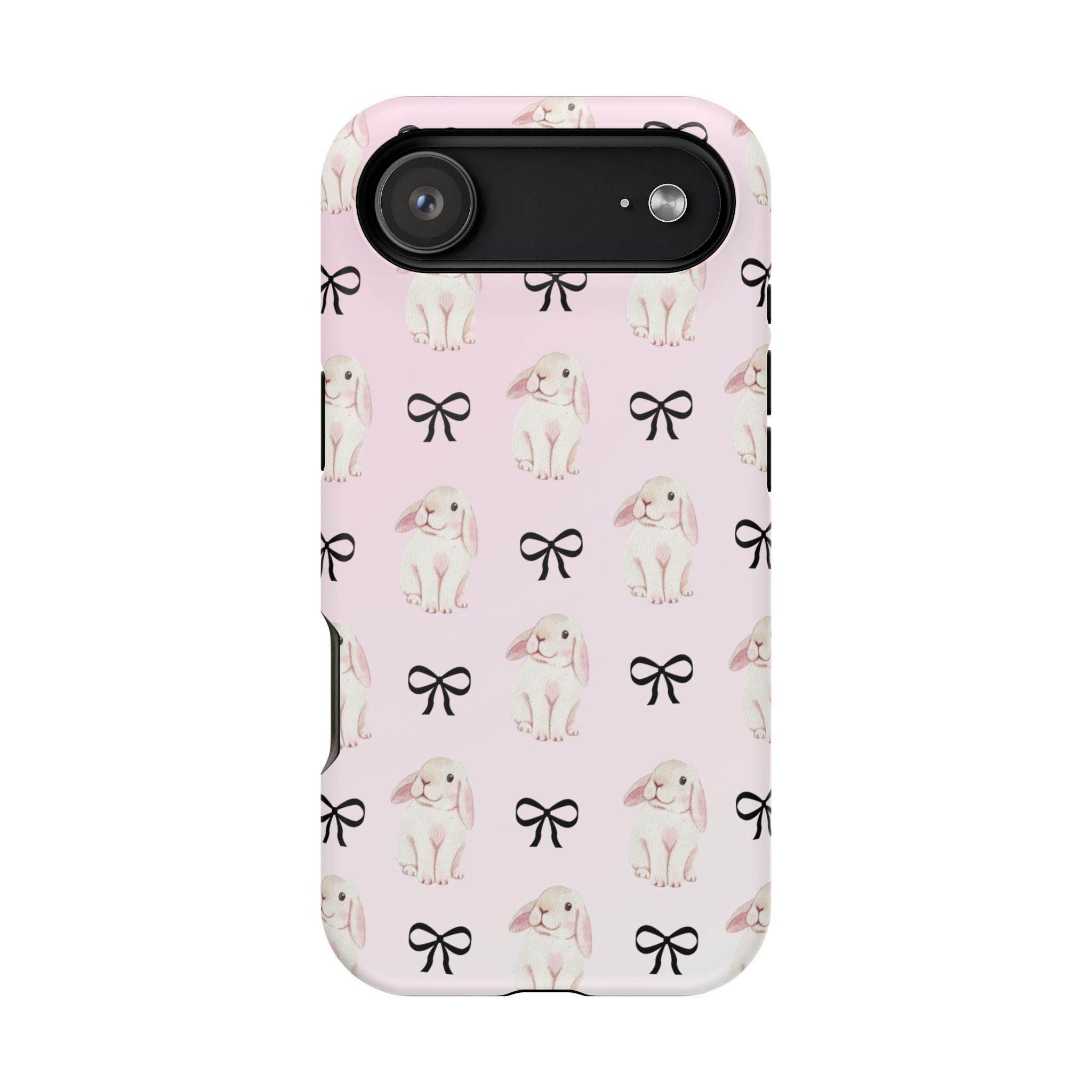 Bunny Bow Phone Case Rabbit Magsafe Tough Phone Case for