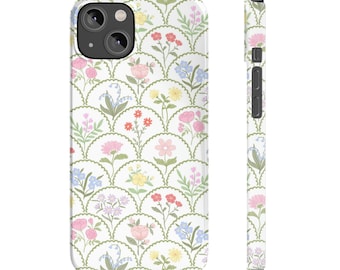 Floral Phone Case Aesthetic Spring Flowers Slim Phone Case for iPhone 7 8 Plus XR Xs Max 11 12 13 14 15 Pro Max Mini
