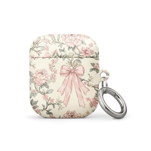 Spring Floral Bow AirPods Case for 1st, 2nd, and 3rd generation AirPods and 1st and 2nd gen AirPods Pro