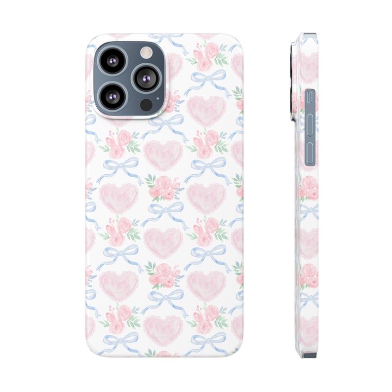 Heart Bow Phone Case Preppy Phone Case Slim Phone Case for for iPhone 7 8 Plus XR Xs Max 11 12 13 14 15 Pro Max Mini image 9