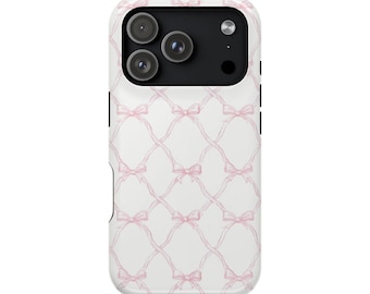 Shabby Chic Bow MagSafe Phone Case Bows MagSafe Tough Phone Case for iPhone 13 14 15 16 17 Pro Max Mini Plus