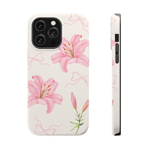 iPhone・スマホケース Pleated Ribbon Phone Case Magsafe Shabby Chic Bow Phone Case Bows Magsafe Tough Phone Case for