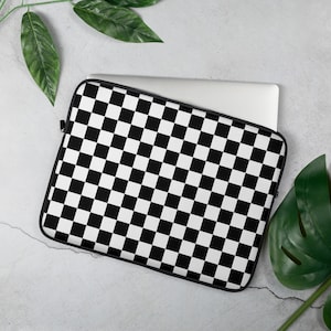 Y2K Cute Retro Aesthetic Checkered Laptop Sleeve
