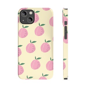 Peach Phone Case Cute Fruit Phone Case Slim Phone Case for iPhone 7 8 Plus XR Xs Max 11 12 13 14 15 16 Pro Max Mini