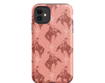 Y2K Aesthetic Retro Western Cowgirl  Tough Phone Case for iPhone 11 12 13 14 Plus Pro Max Mini