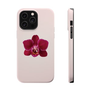 Red Orchid Phone Case Summer Florals Magnetic Tough Cases for iPhone 13 14 15 Pro Plus Mini