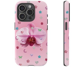 Orchid Gem Phone Case for iPhone 17 16 15 14 13 12 11 Samsung Galaxy Google Pixel