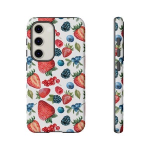 Strawberry Phone Case Berries Phone Case Tough Phone Case Trendy Phone Case