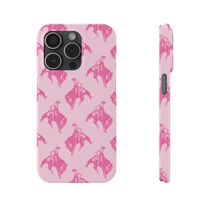 Y2K Aesthetic Retro Western Pink Cowgirl Slim Phone Case for iPhone 7 8 Plus XR Xs Max 11 12 13 14 15 Pro Max Mini