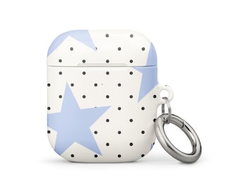 Polka Dot Blue Star AirPods Case