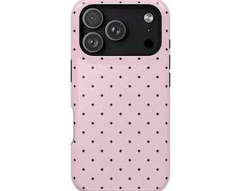 Pink Black Small Polka Dot MagSafe Phone Case Pink Brown Polka Dot MagSafe Phone Case for iPhone 13 14 15 16 17 Pro Max Mini Plus