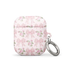 Coquette Vintage Floral Bow AirPods Case for 1st, 2nd, and 3rd generation AirPods and 1st and 2nd gen AirPods Pro